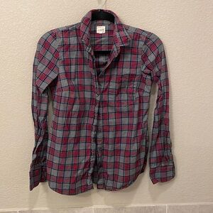 J.CREW Button Up Long Sleeve Plaid Shirt